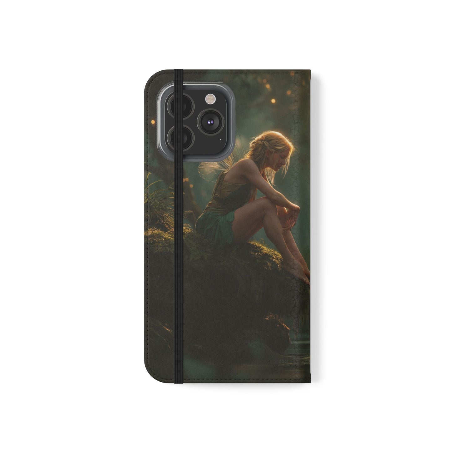 Mossy Bank Fairy Flip Cases – Golden Hour Sentinel Portrait