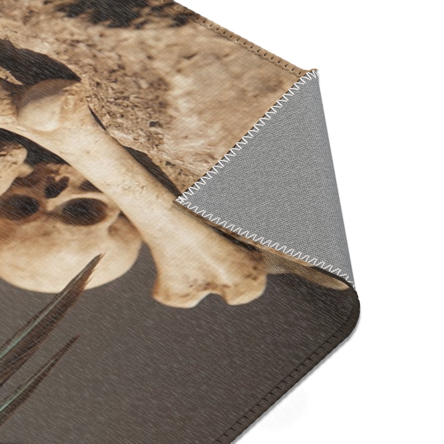 Winged Siamese Cat Area Rug – Sunlit Bone Altar Dreamscape