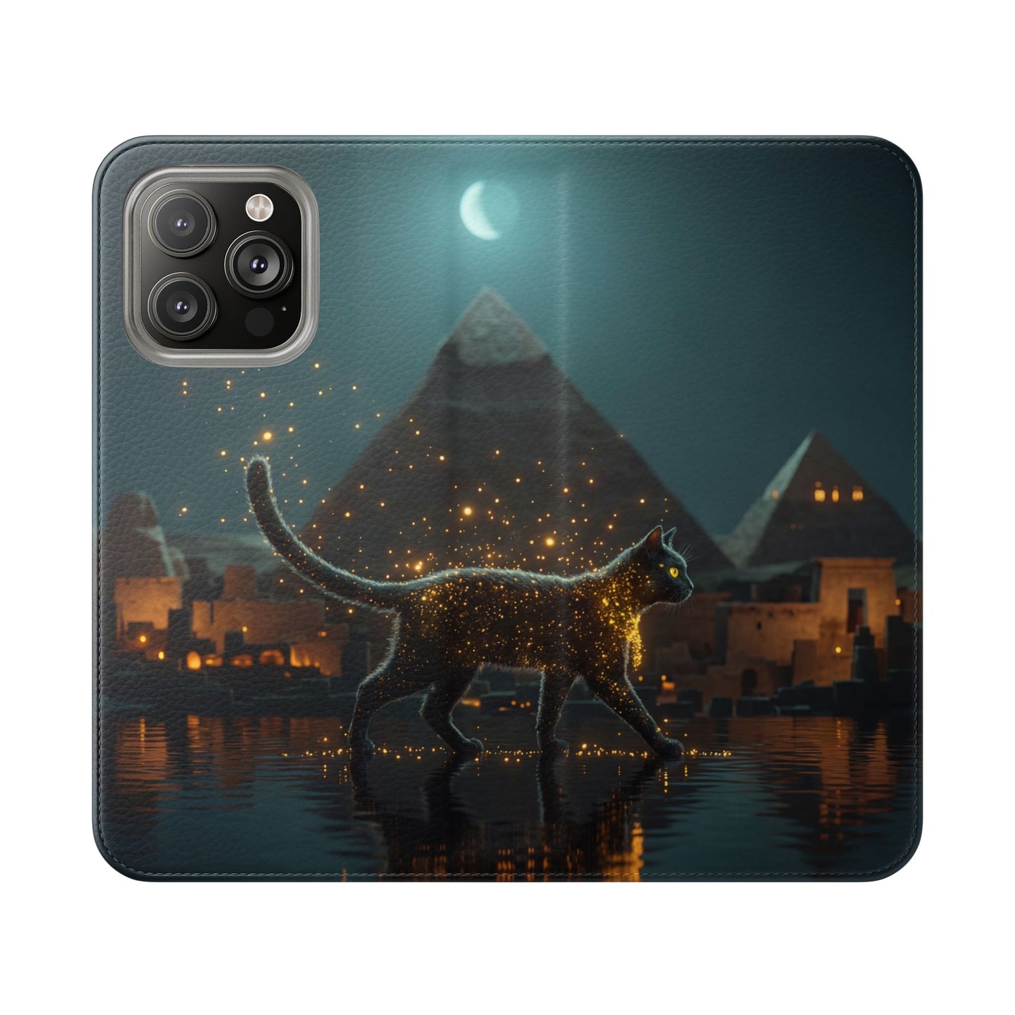 Celestial Vortex Flip Cases – Indigo Cloud Dreamscape