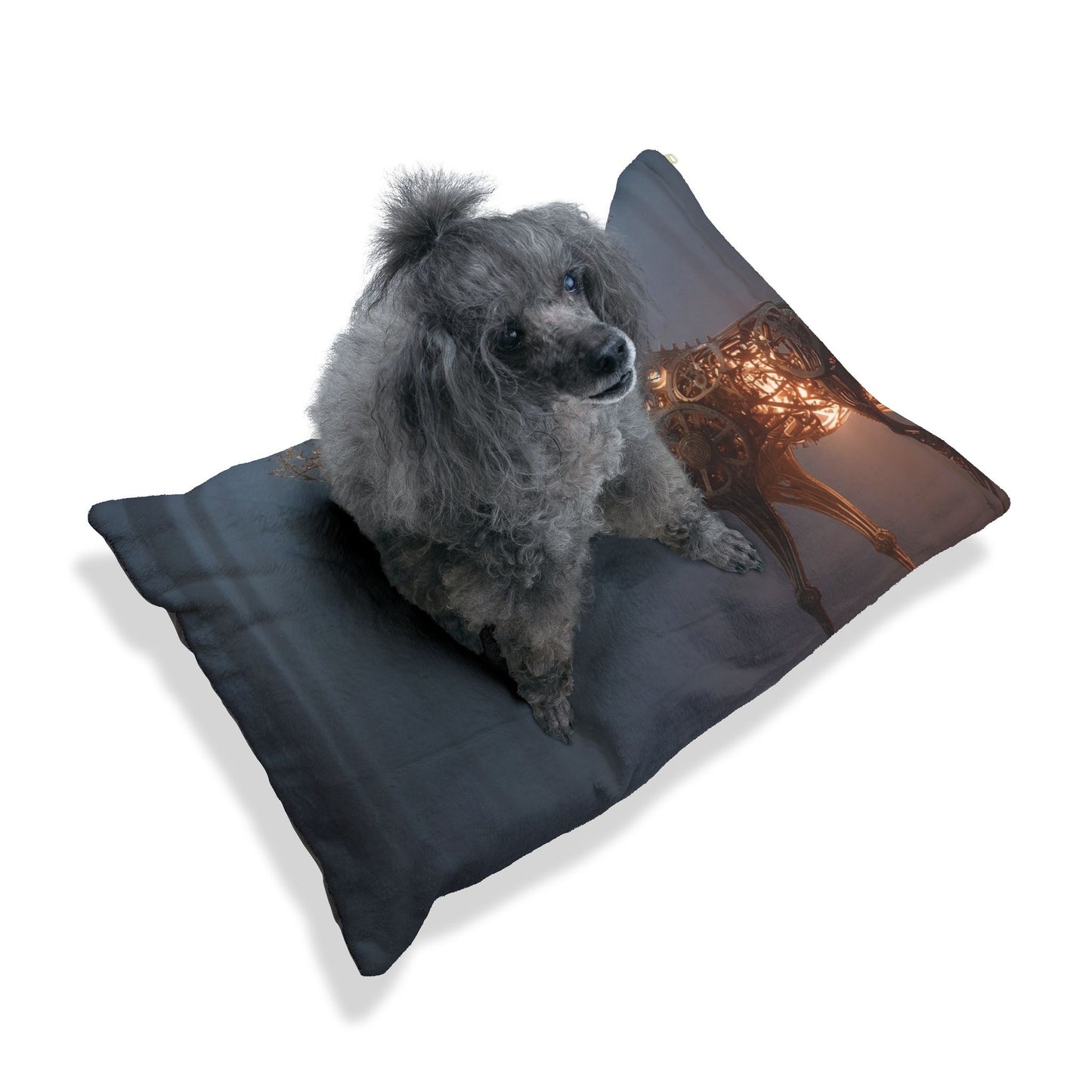 Steampunk Stag Pet Bed – Gilded Gearheart Forest Dweller