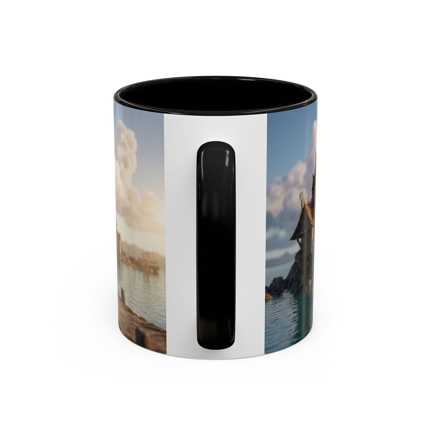 Harbor's Whisper Accent Coffee Mug (11, 15oz) – Sunset Village by the Sea