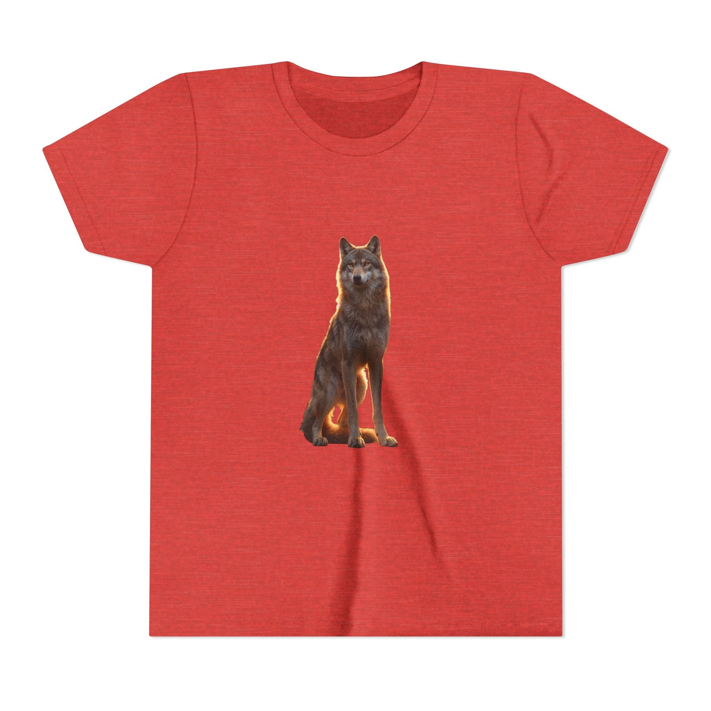 Golden Hour Wolf Youth Short Sleeve Tee – Sunset Sentinel Tunic