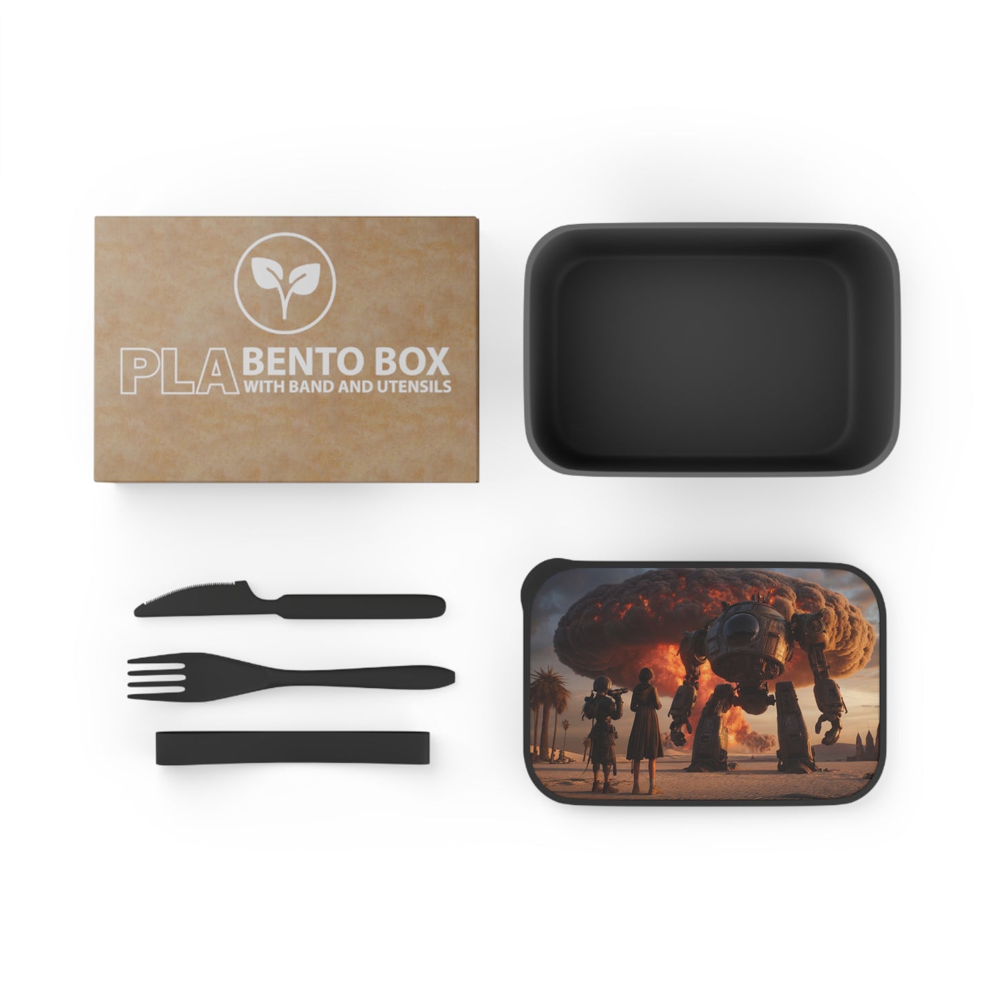 Titan’s Dawn PLA Bento Box with Band and Utensils – Deserted Warzone Witness