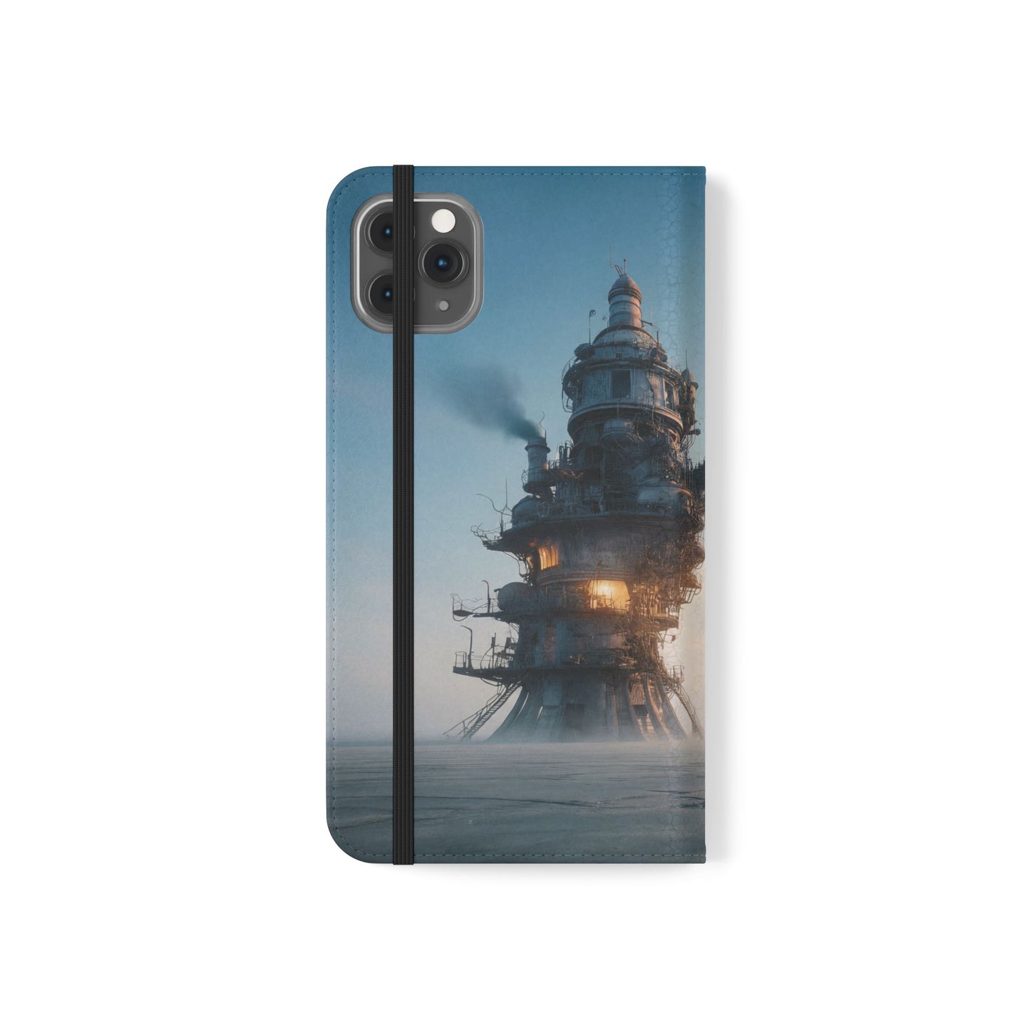Steam-Stack Tower Flip Cases – Industrial Dawn Sentinel