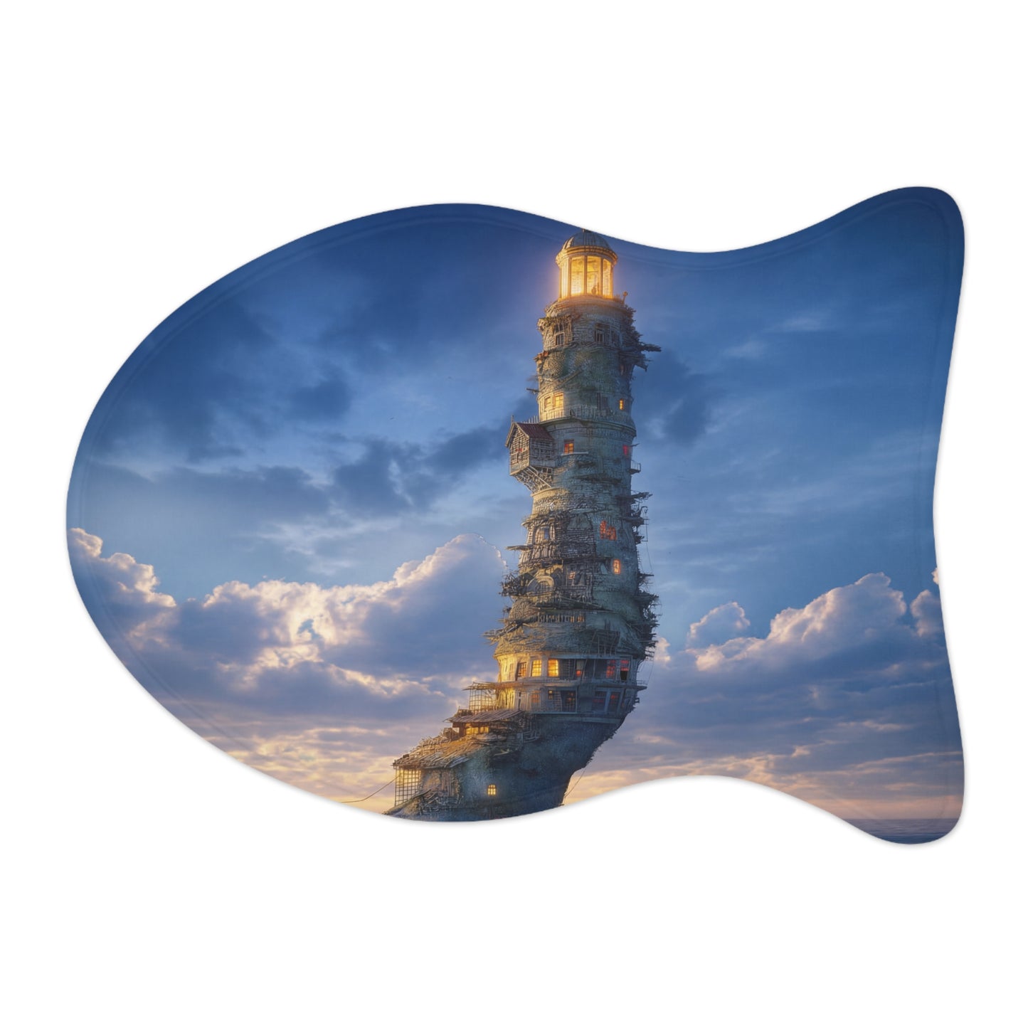 Luminous Sky Tower Pet Feeding Mats – Twilight Beacon for Your Furry Companions