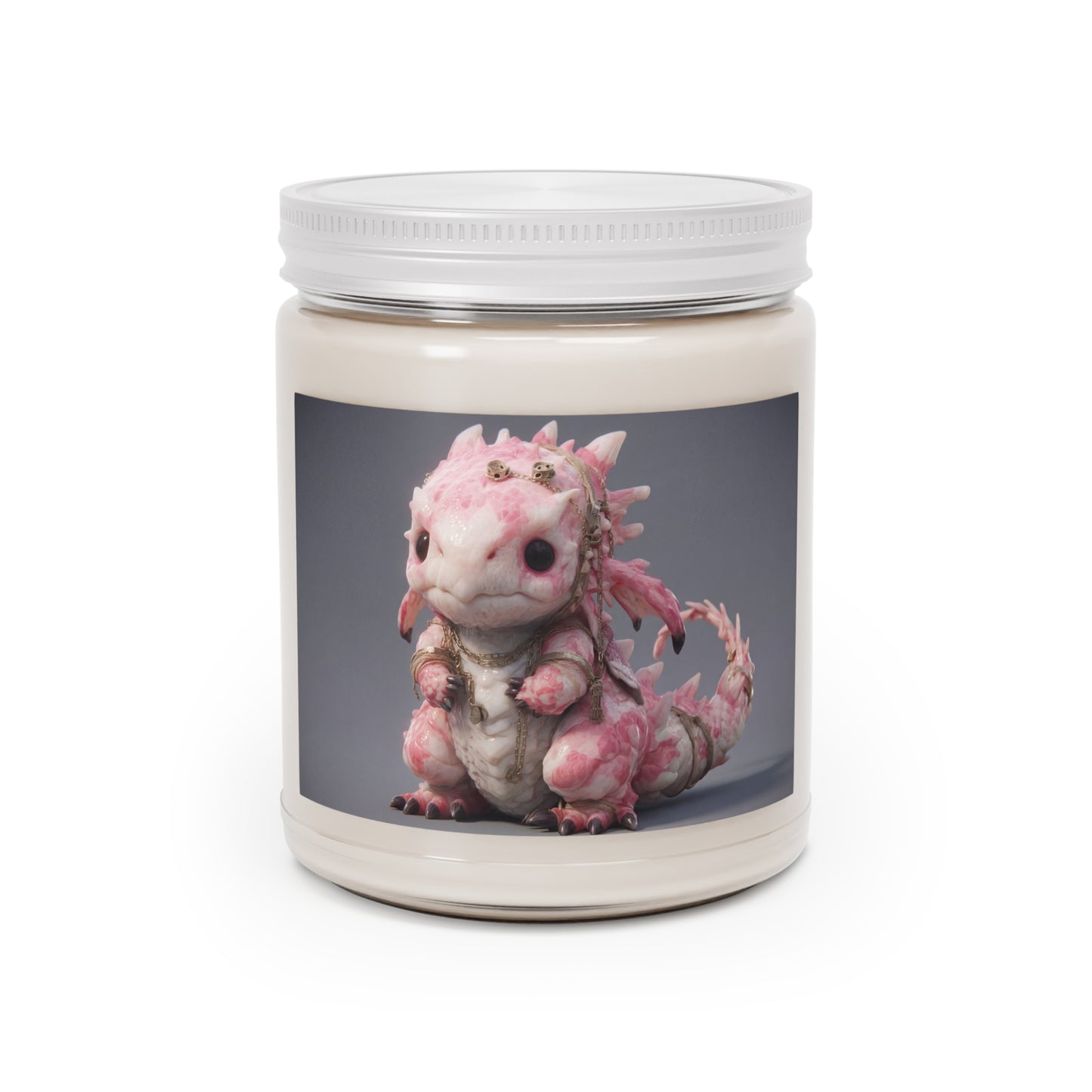 Pink Marbled Dragon Scented Soy Candles with White Lid, 9oz – Gentle Guardian of the Twilight