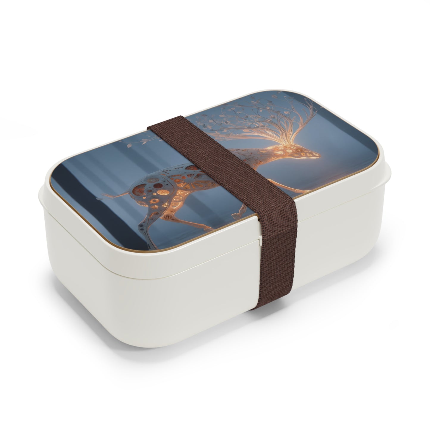 Luminescent Stag Bento Lunch Box – Whispers of the Rooted Forest