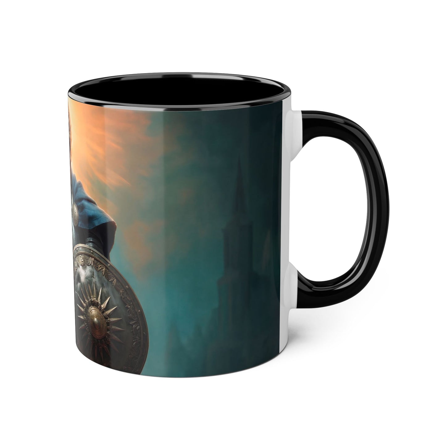 Dawn’s Edge Knight Mug – Radiant Armor & Sunburst Dawn