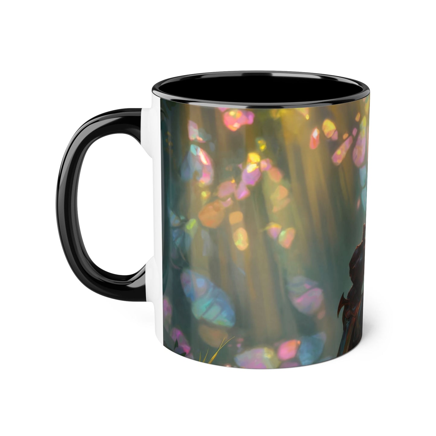 Sentinel Knight Accent Mugs, 11oz – Prism-Lit Forest Prayer Scene