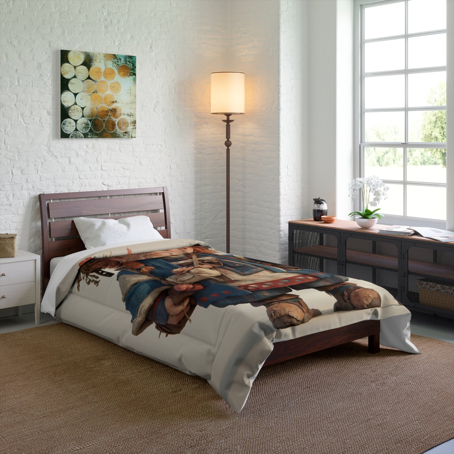 Forest Wise Man Comforter – Woven Moss & Mushroom Trailblazer