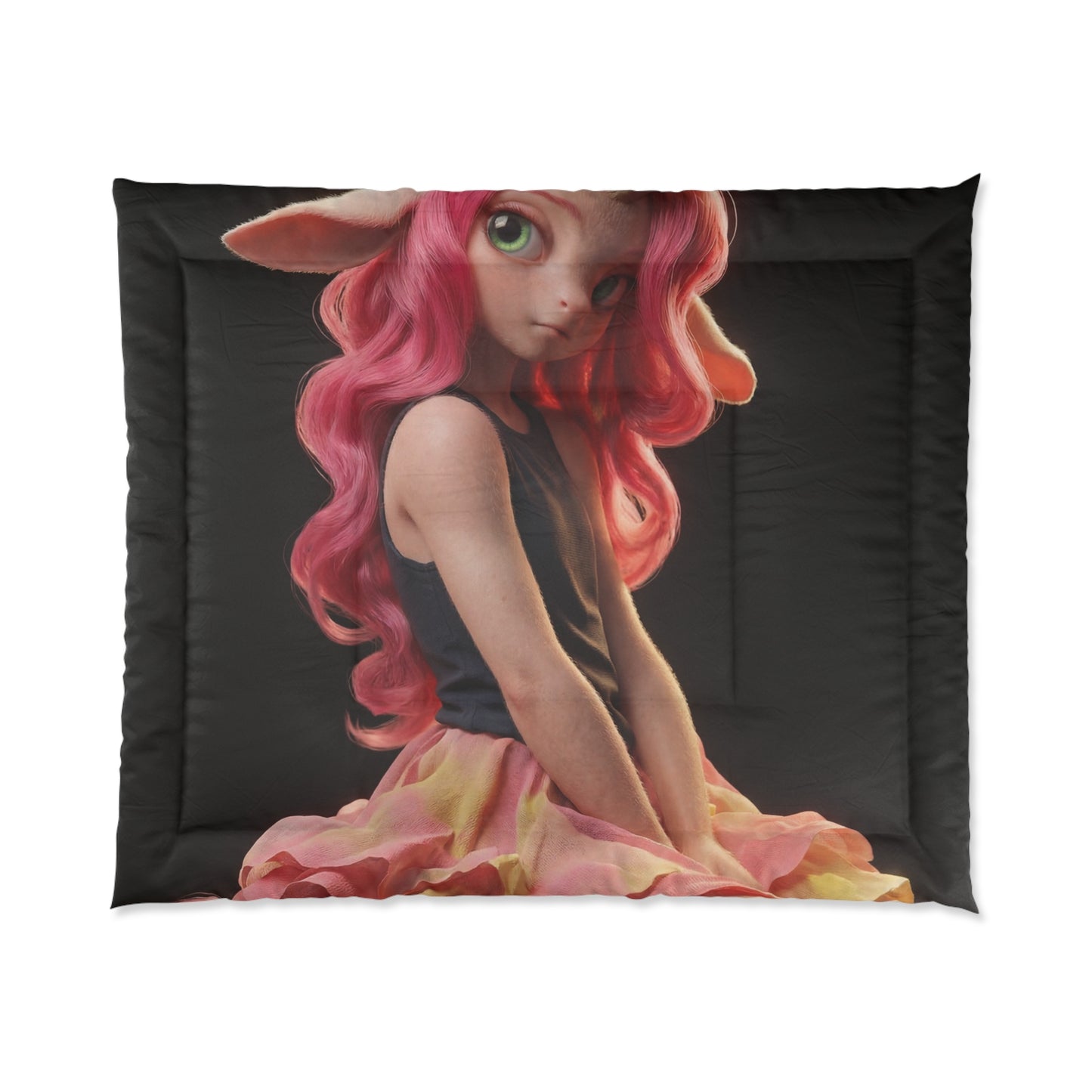 Pink Unicorn Girl Comforter – Velvet Sunset Dreamer