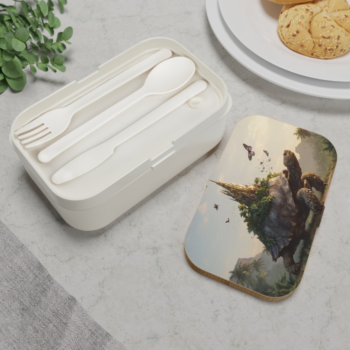 Castle-Turtle Bento Lunch Box – Guardian of the Verdant Realm
