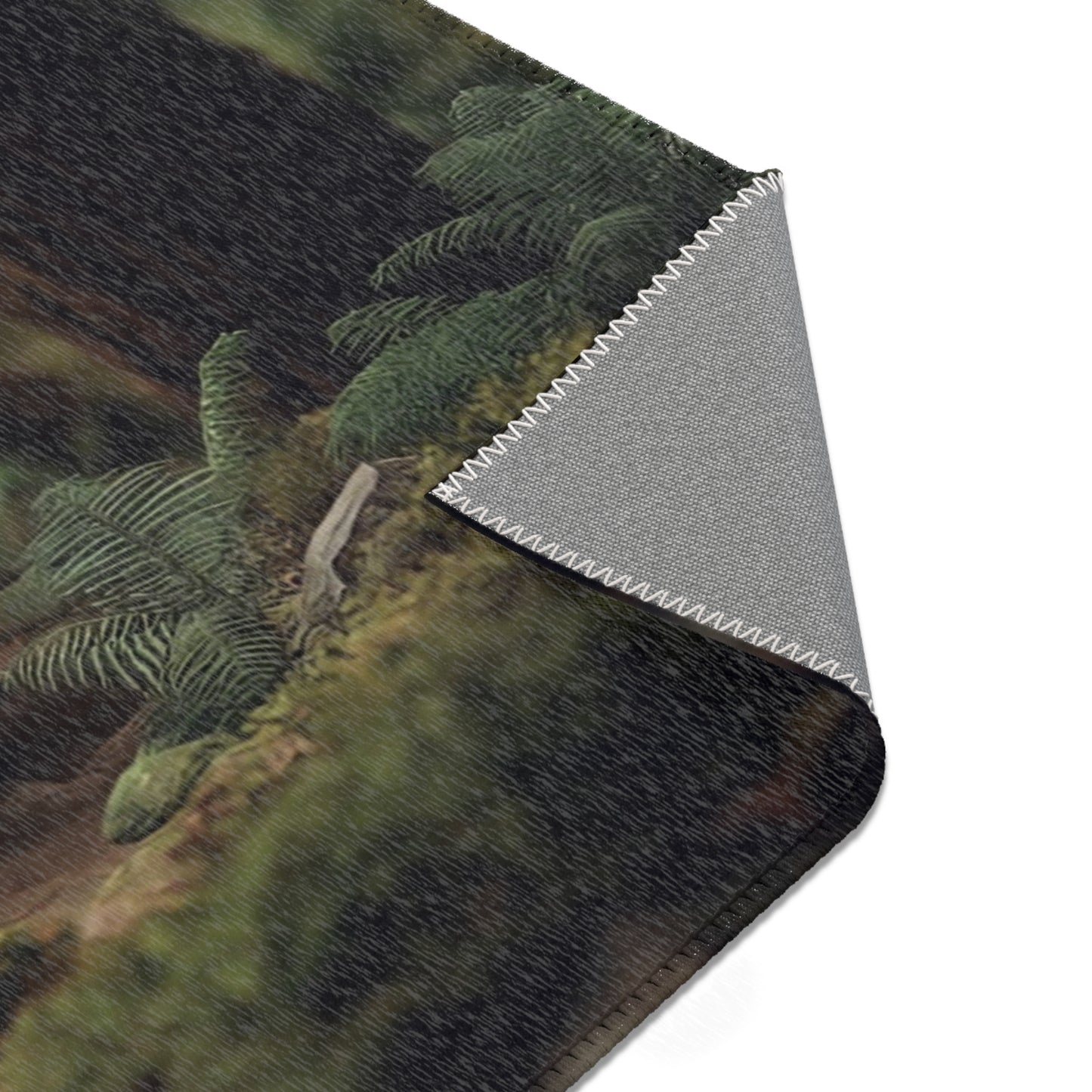 Forest Campervan Area Rug – Whispering Pines & Warm Light