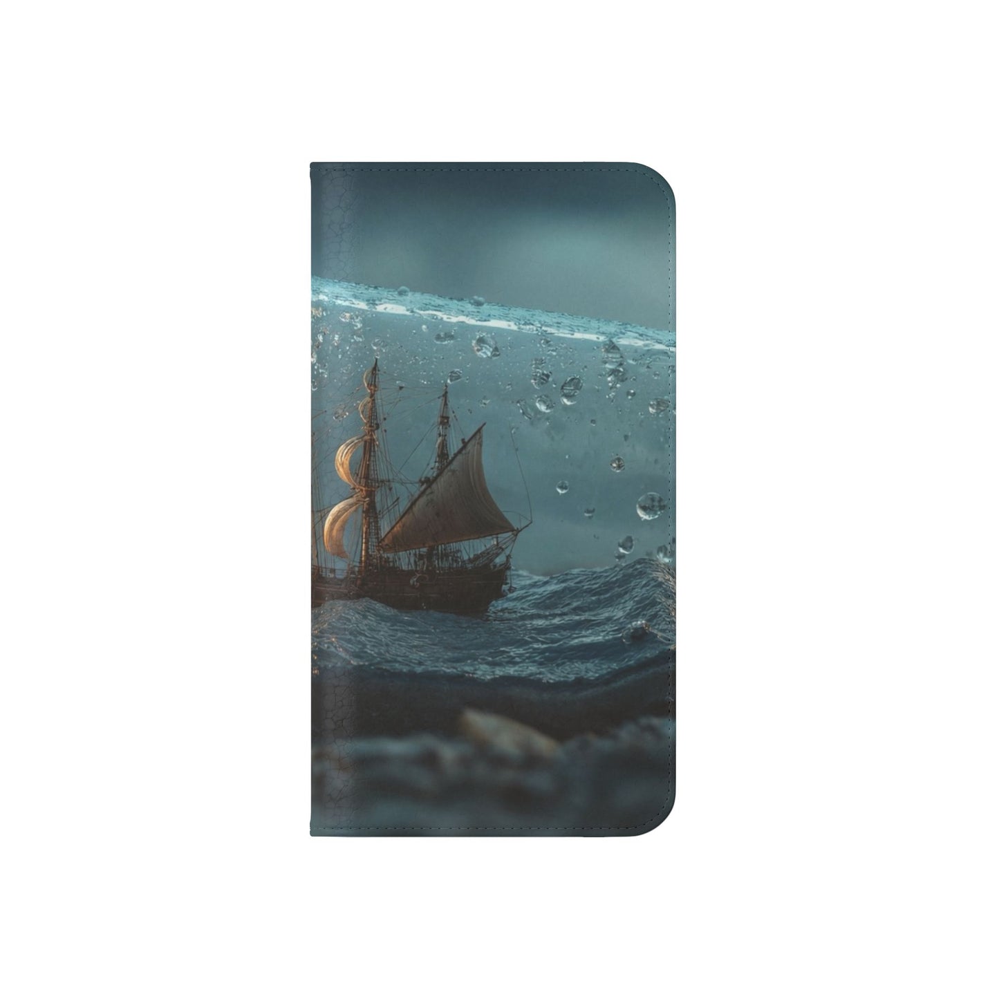 Storm-Struck Galleon Flip Cases – Lightning Inside Glass Bottle