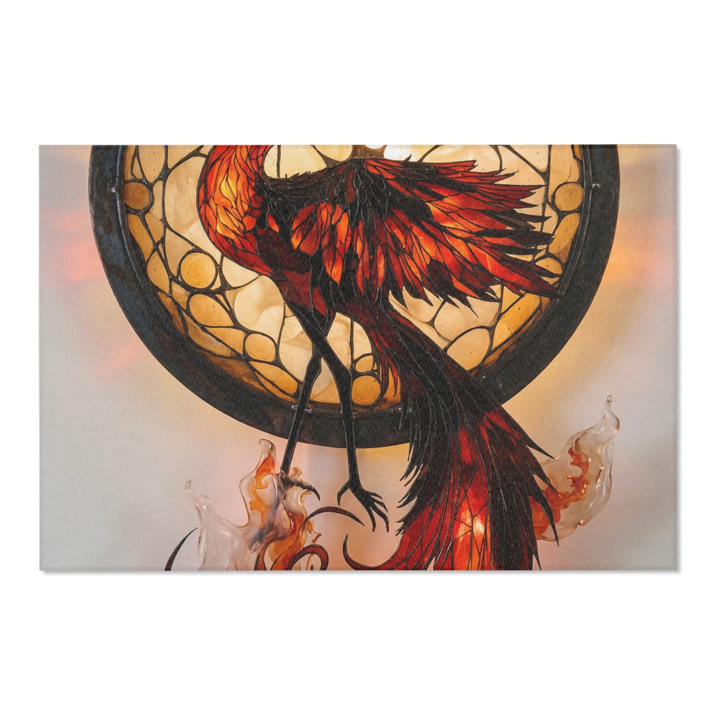 Stained Glass Phoenix Area Rug – Ember-Infused Artistry