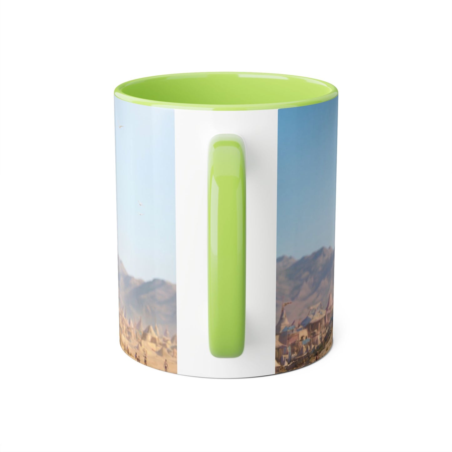 Dusty Gate Guardian Accent Mugs, 11oz – Sandstone Sentinel Archway