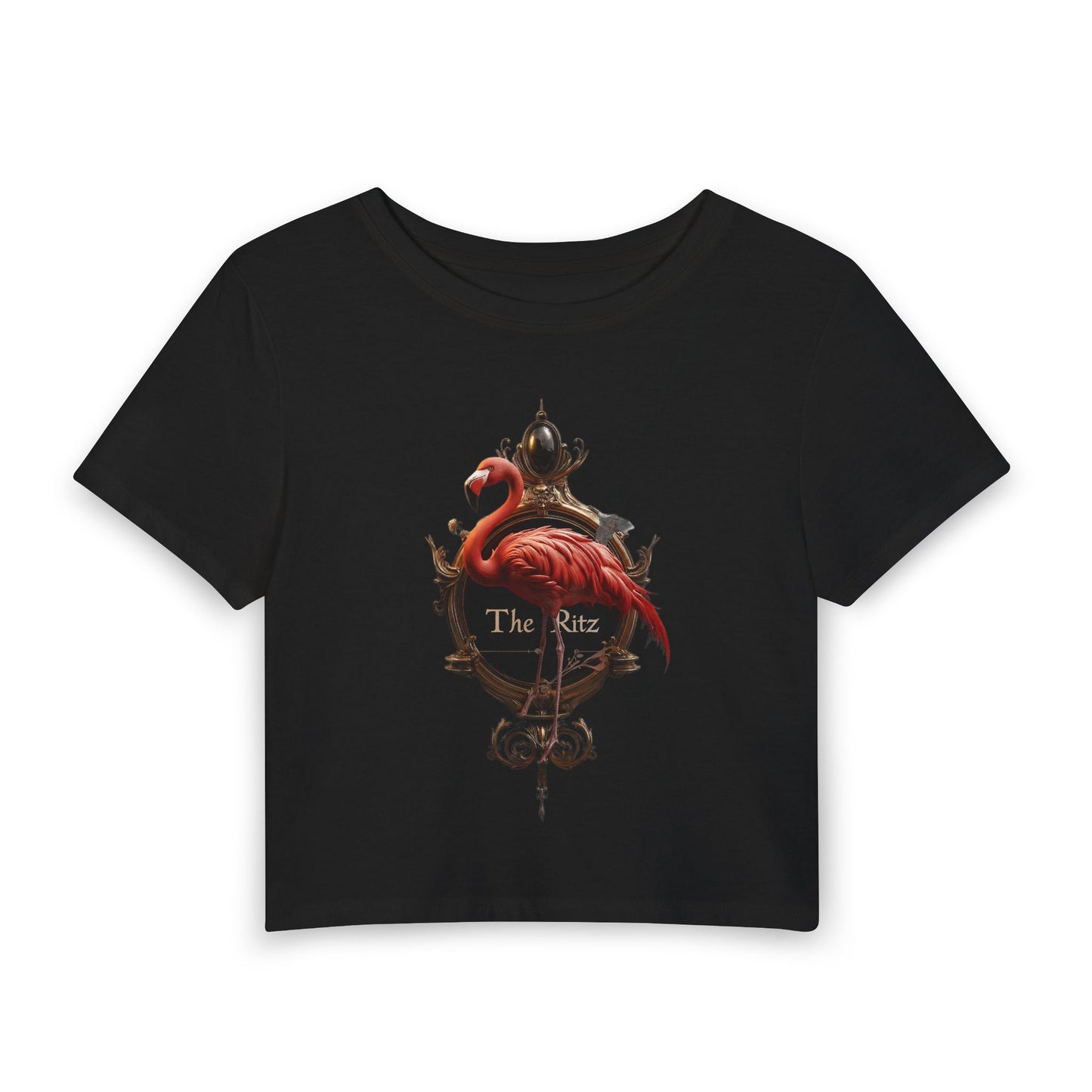 Regal Flamingo The Ritz Baby Tee – Gilded Portrait Tee