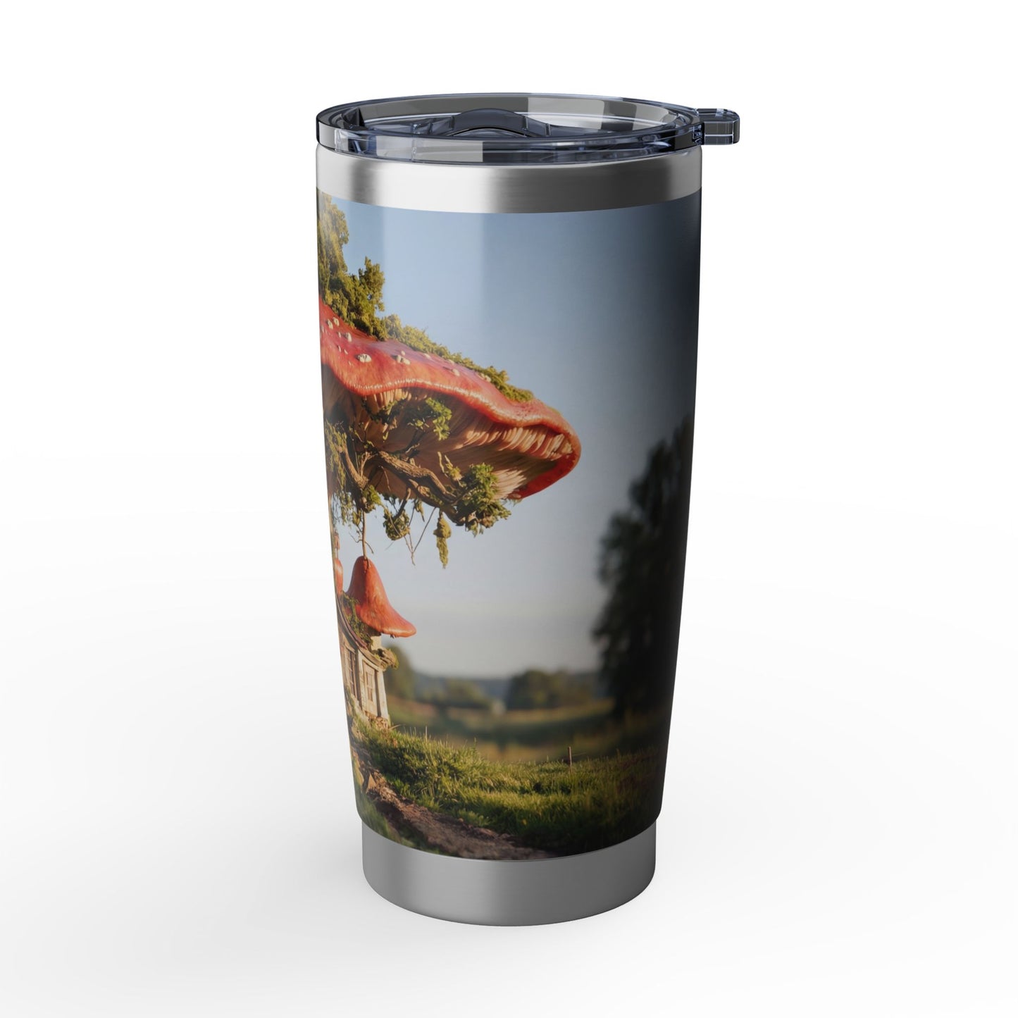 Mushroom Cottage Vagabond 20oz Tumbler – Whimsical Forest Home