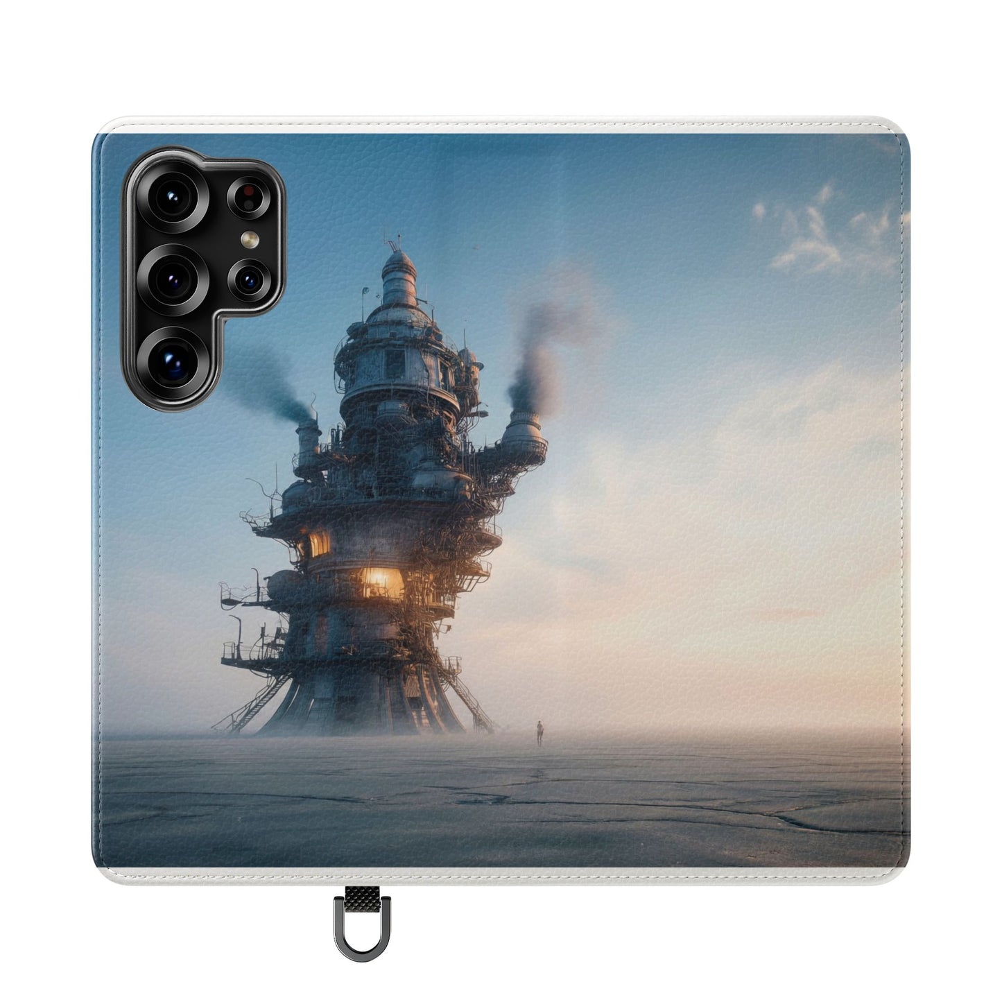 Steam-Stack Tower Flip Cases – Industrial Dawn Sentinel