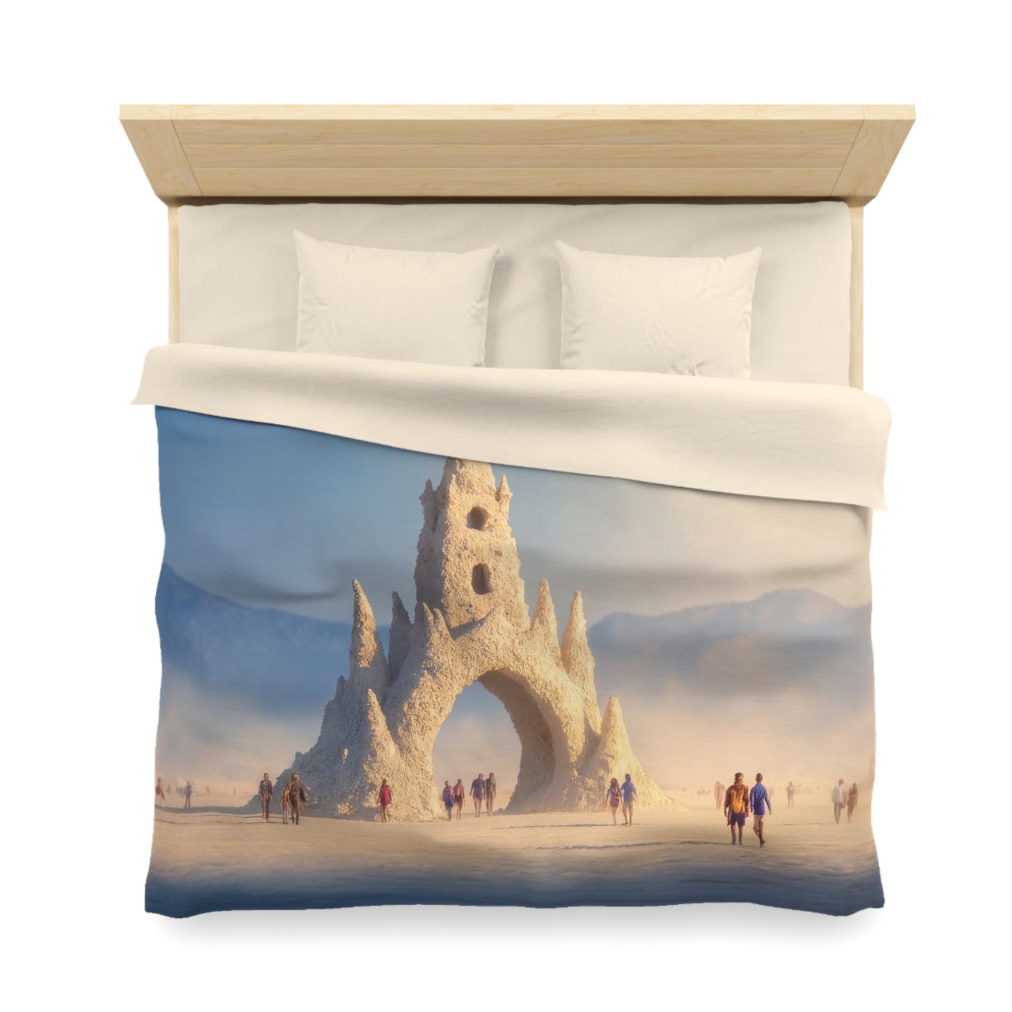 Crystal Spire Duvet Cover – Desert Sentinel Castle Blanket