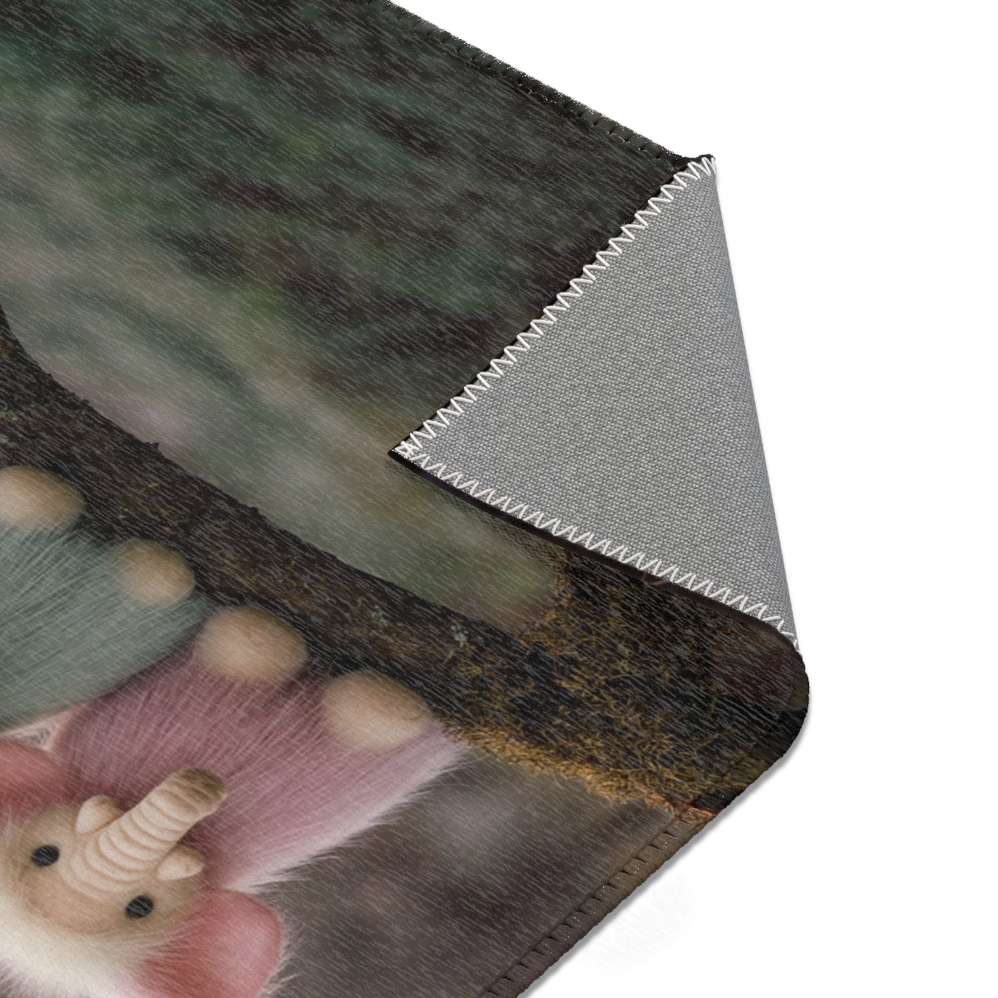 Three Furry Elephant Friends Area Rugs – Dawn’s Whisper in the Misty Wood