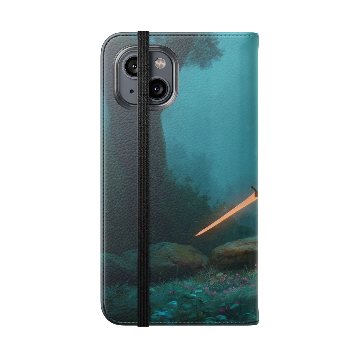 Forest Guardian Flip Cases – Elven Sentinel with Glowing Blade