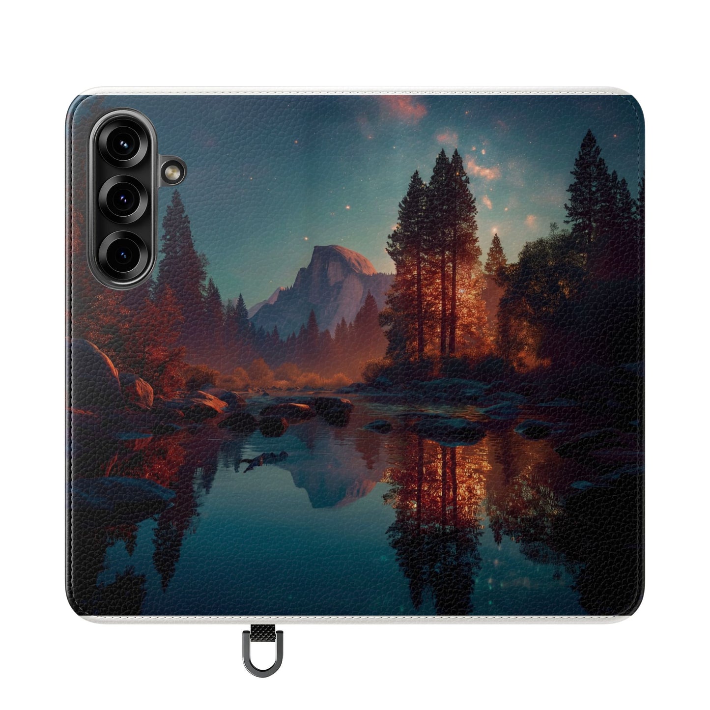 Starlit Valley Flip Cases – Twilight River and Half Dome Reflections