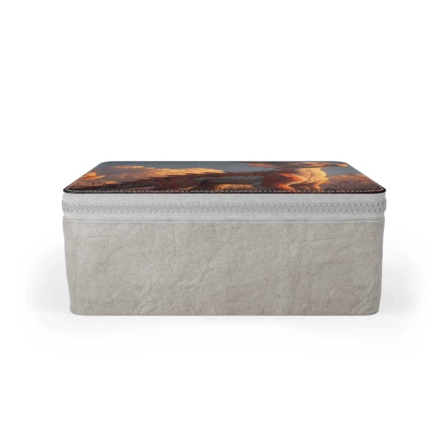 Sunset Sentinel Dragon Paper Lunch Bag – Warm Ember Skywalk