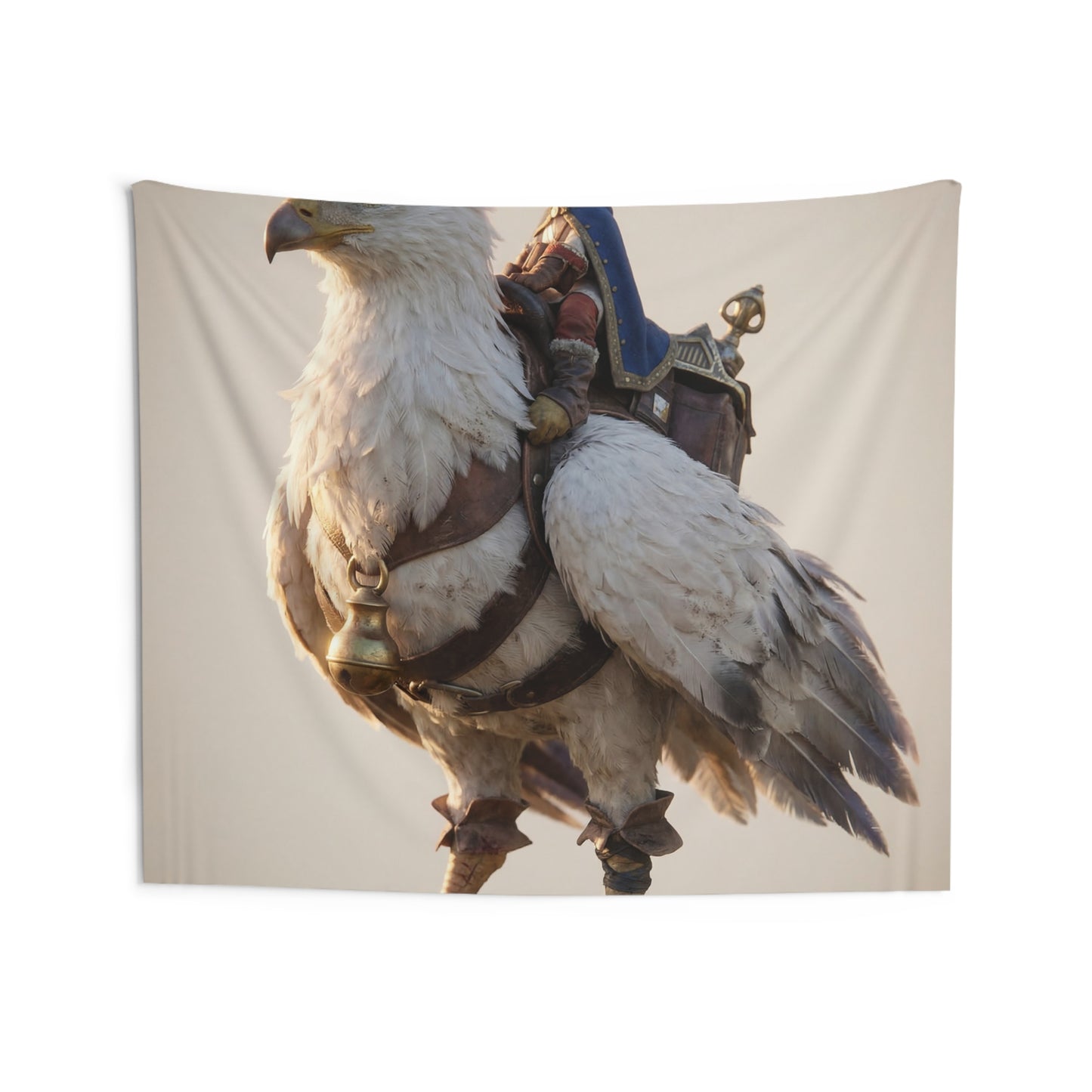 White Eagle Rider Indoor Wall Tapestries – Sunset Skybound Companion