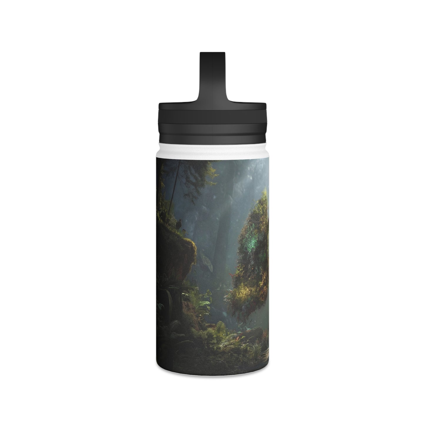 Lungs of the Forest Stainless Steel Water Bottle, Handle Lid – Breath of Ancient Canopy