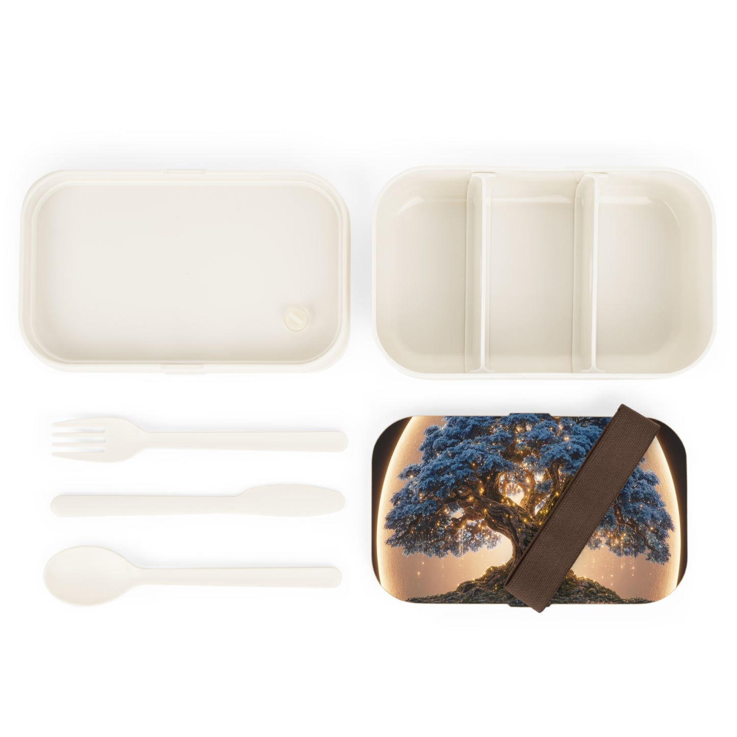 Moonlit Oracle Tree Bento Lunch Box – Whispering Wisdom Under a Giant Moon