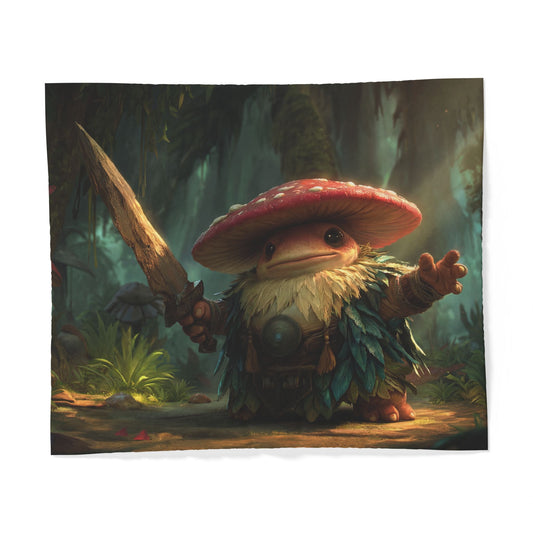 Toad Knight Cotton Duvet Cover – Mushroom-Clad Guardian Ready for Adventure