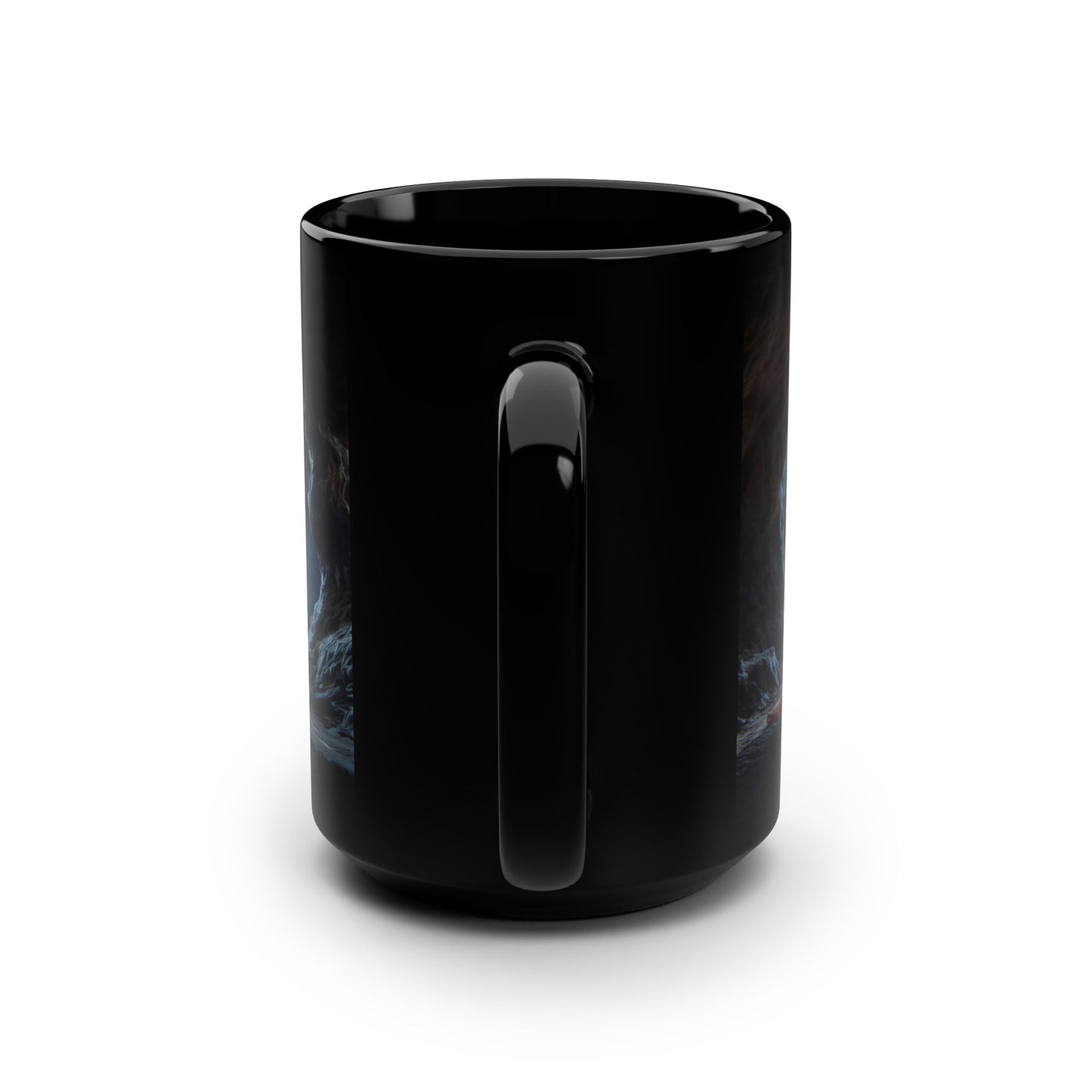 Moonlit Monk Meditation Mug – Serene Blue Glow Night Scene