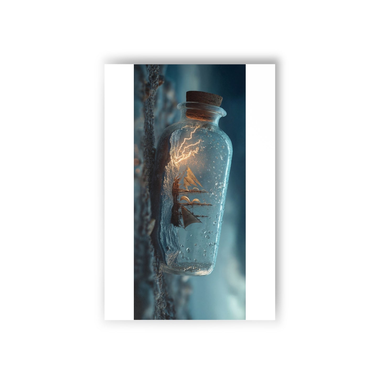 Stormbound Galleon Postcards (10pcs) – Ship in Bottle Lightning Gale