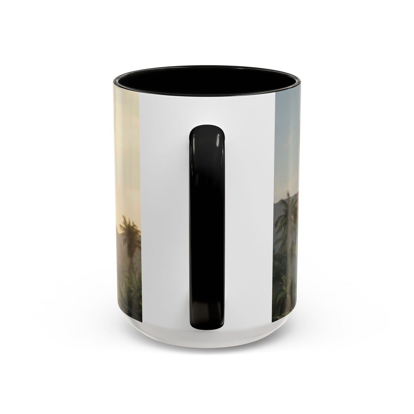 Castle Upon Turtle Shell Accent Coffee Mug (11, 15oz) – Sunset Sanctuary Dreamscape