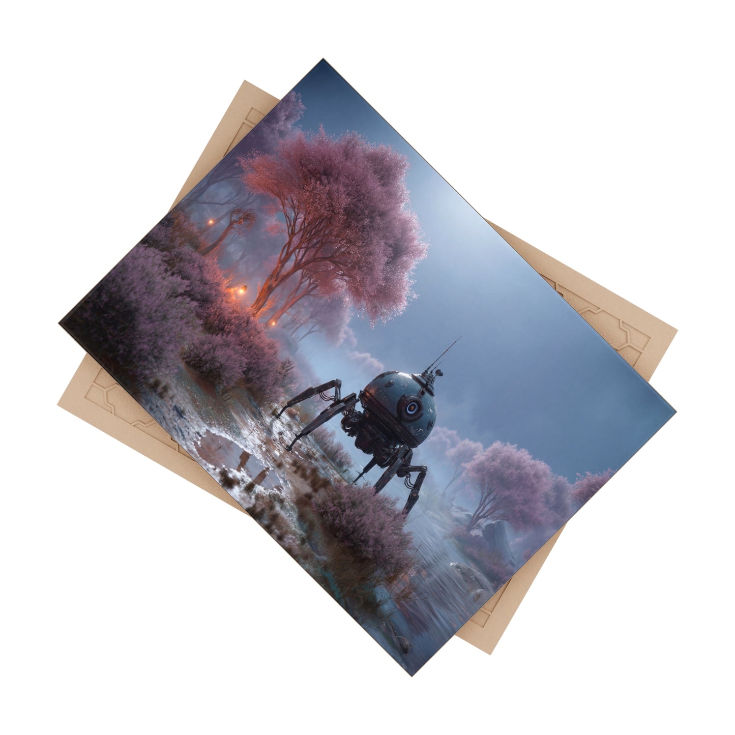 Sentient Probe Ceramic Photo Tile – Twilight Bloom Encounter