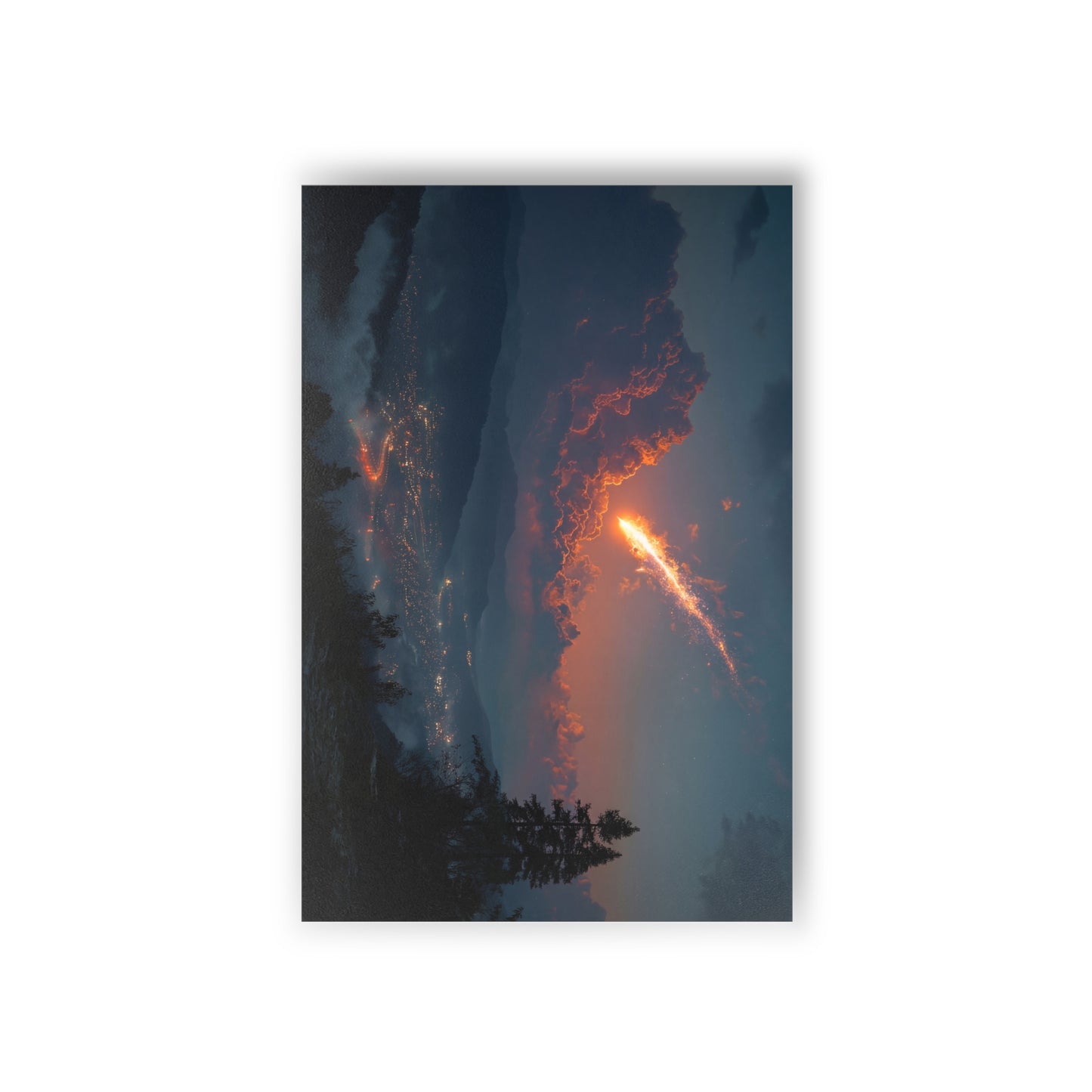 Meteor Trail Postcards (10pcs) – Twilight Mountain Observatory Scene