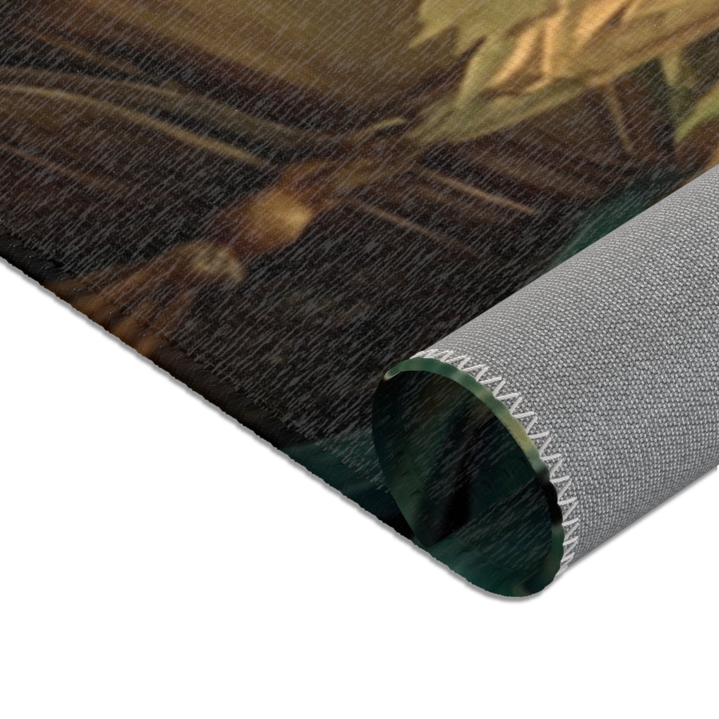 Mushroom Knight Area Rug – Sunlit Jungle Guardian