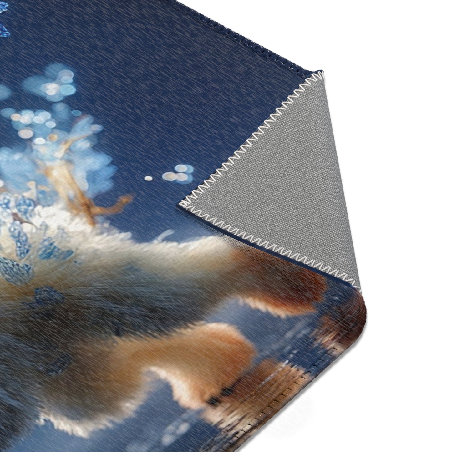 Frostborne Bunny Area Rugs – Whimsical Ice Crown Dreamscape