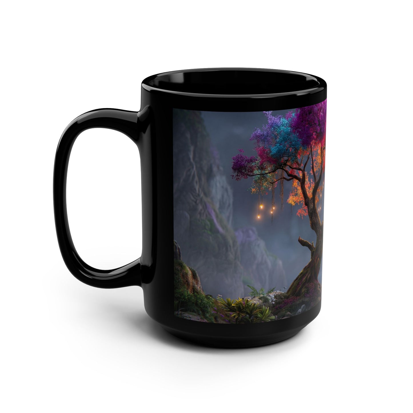 Prism-Leaf Tree Mug, 15oz – Rainbow Canopy Nightlight