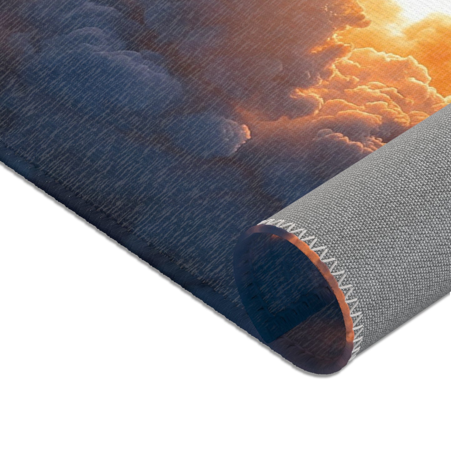 Rocket Ascension Area Rugs – Sunburst Through Clouds Launch Scene