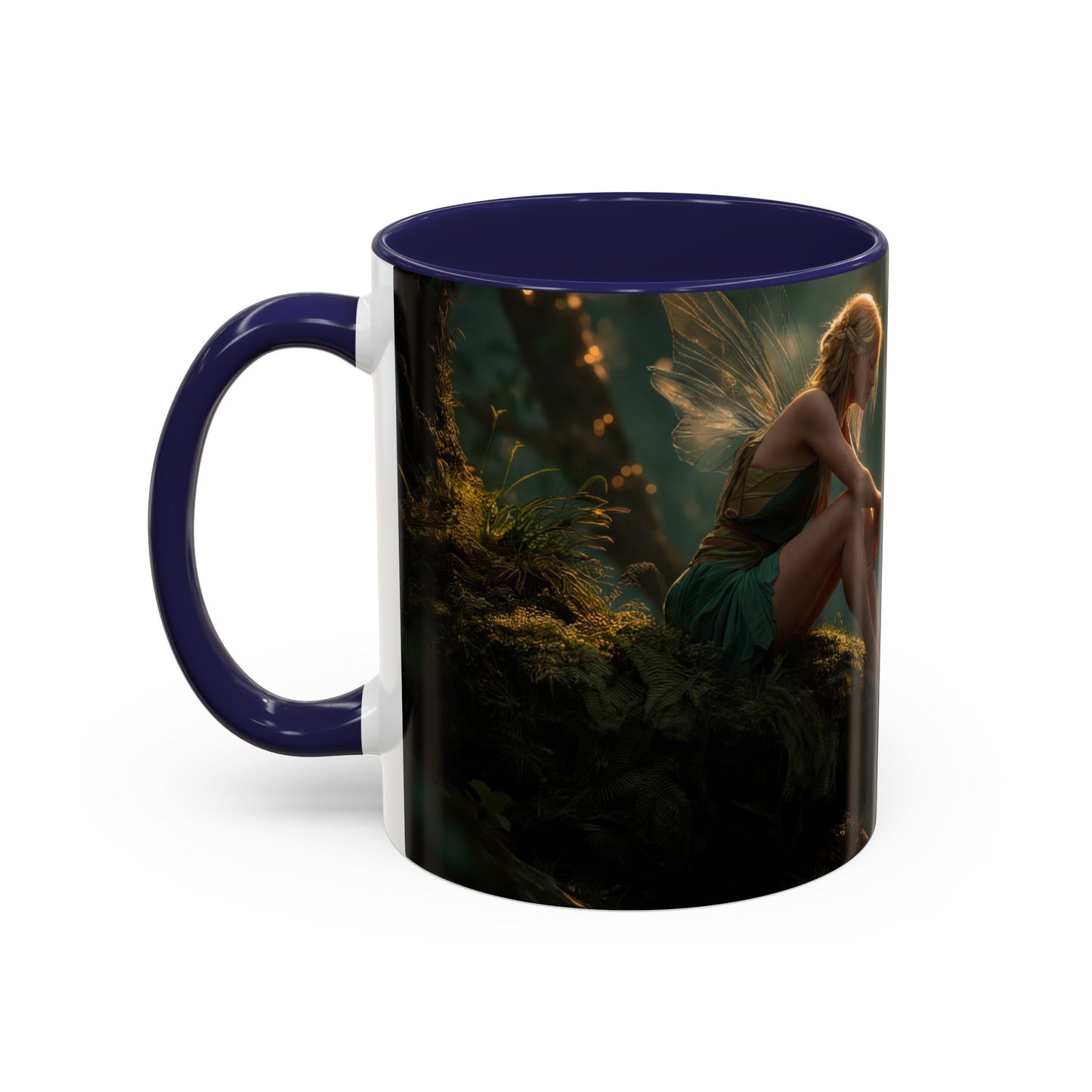 Winged Guardian Accent Coffee Mug (11, 15oz) – Twilight Forest Sentinels