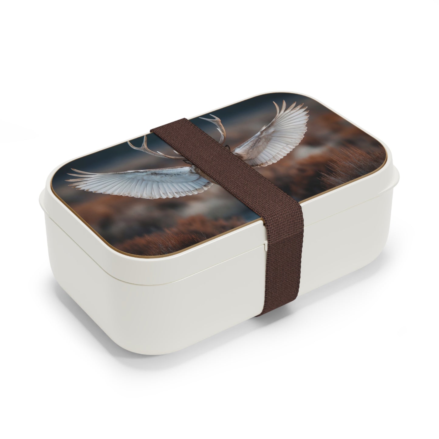 Winged Stag Bento Lunch Box – Forest Flight at Dusk