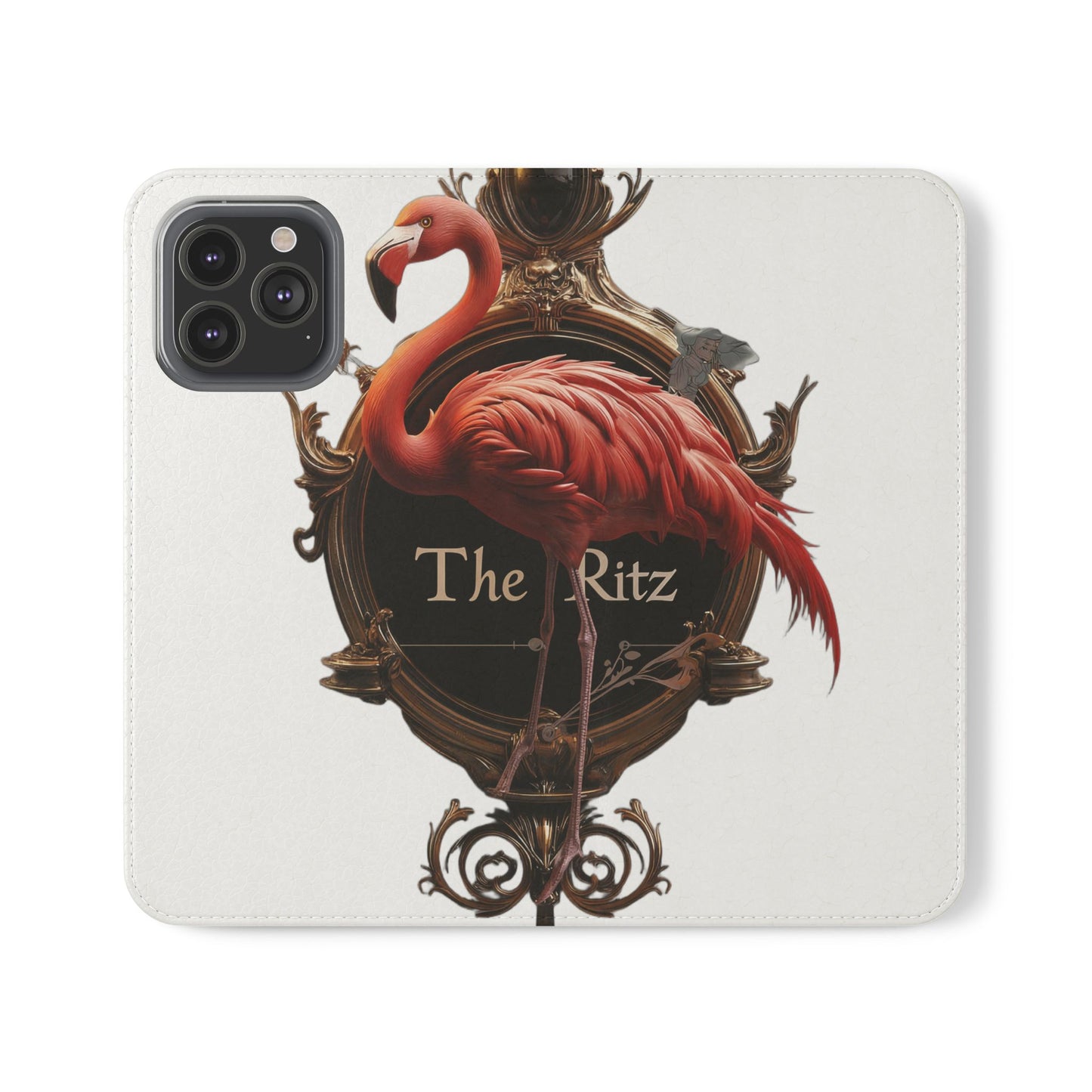 The Ritz Flamingo Flip Cases – Gilded Ornate Frame Art Design