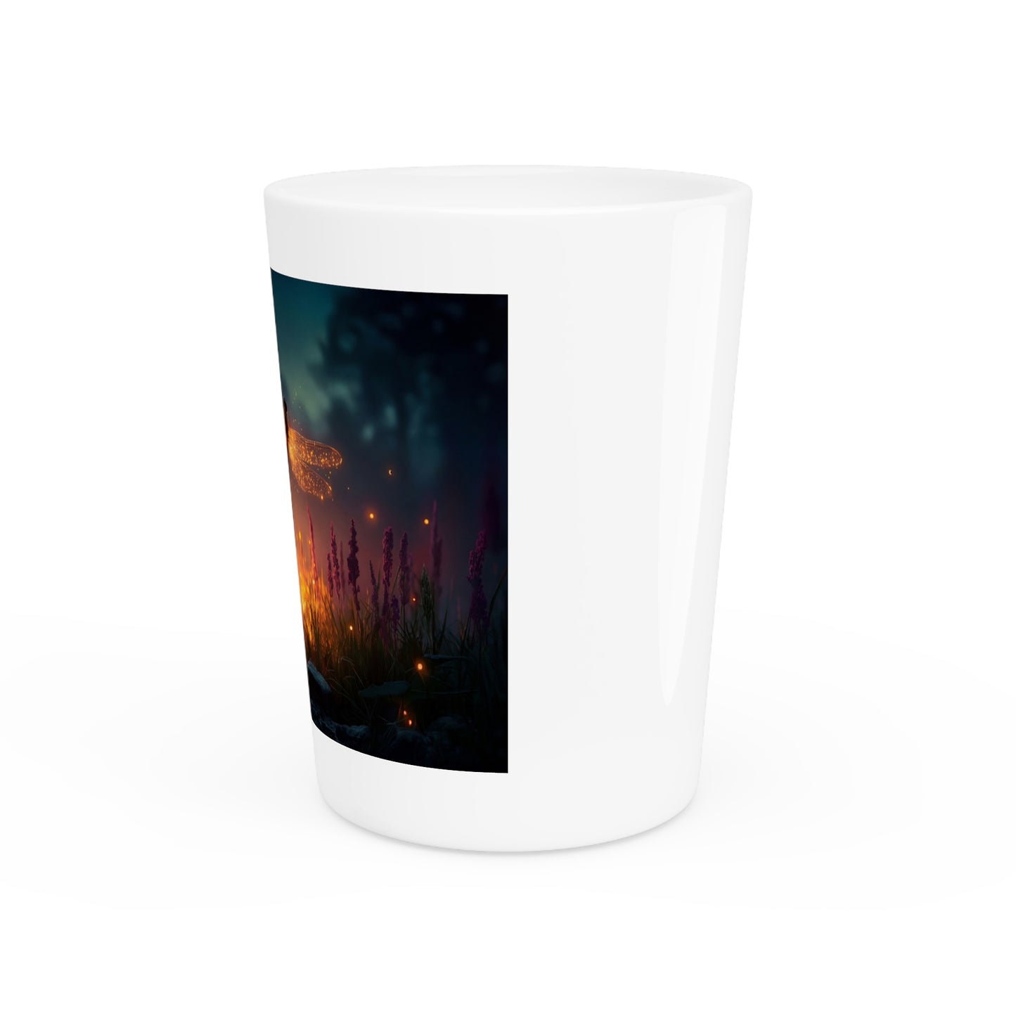 Glowing Dragonfly Shot Glass – Twilight Meadow Luminescence