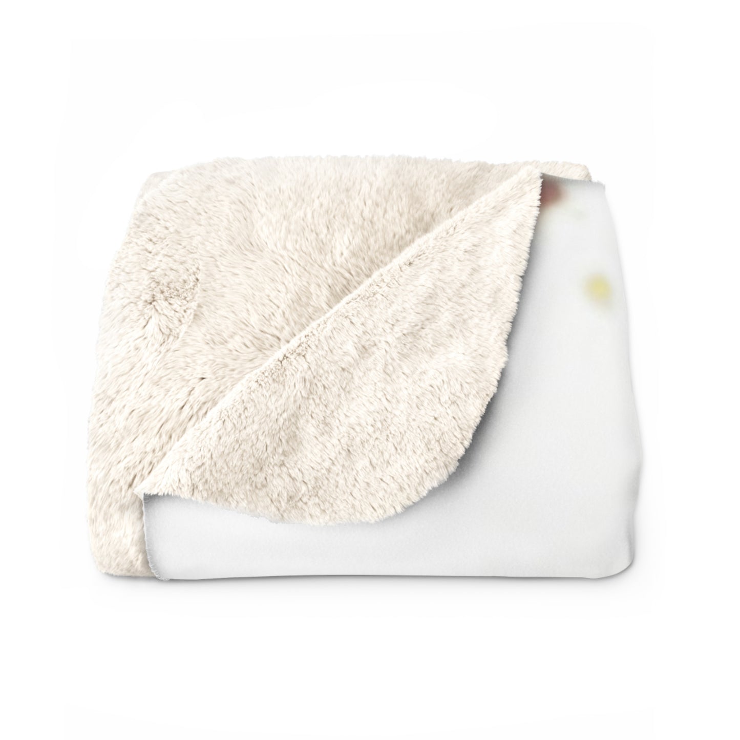 Antlered Guardian Sherpa Fleece Blanket – Mossy Rock Forest Sentinel