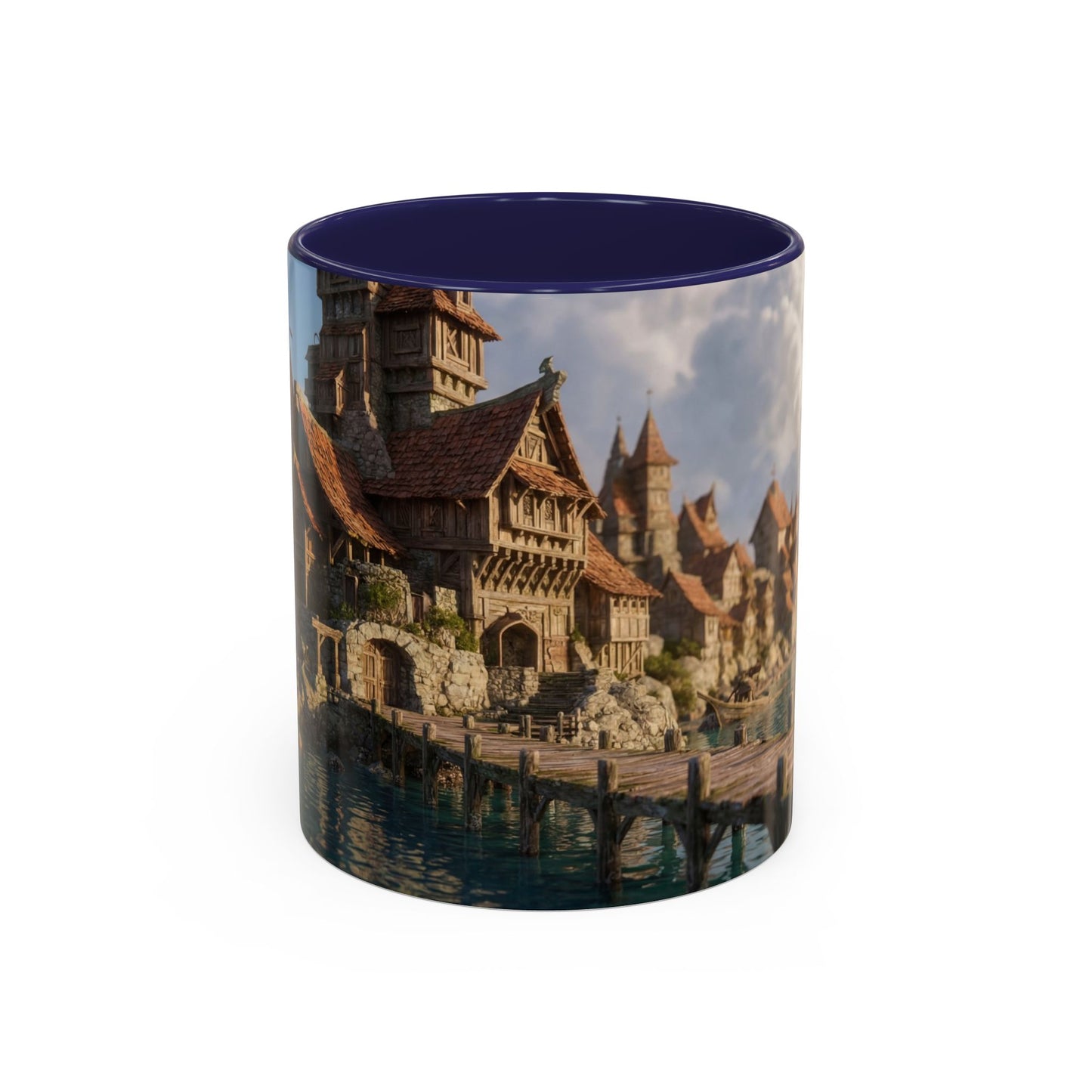 Harbor's Whisper Accent Coffee Mug (11, 15oz) – Sunset Village by the Sea