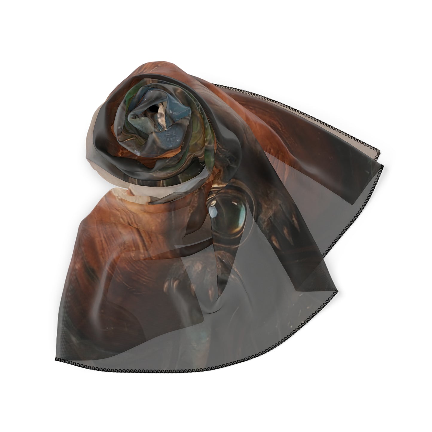 Fox Sentinel Poly Scarf – Art Nouveau Twilight Guardian