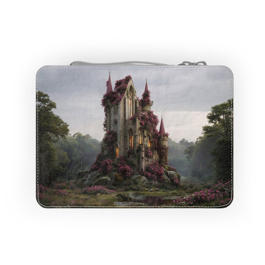 Rose-Spangled Castle Paper Lunch Bag – Twilight Bloom Sanctuary