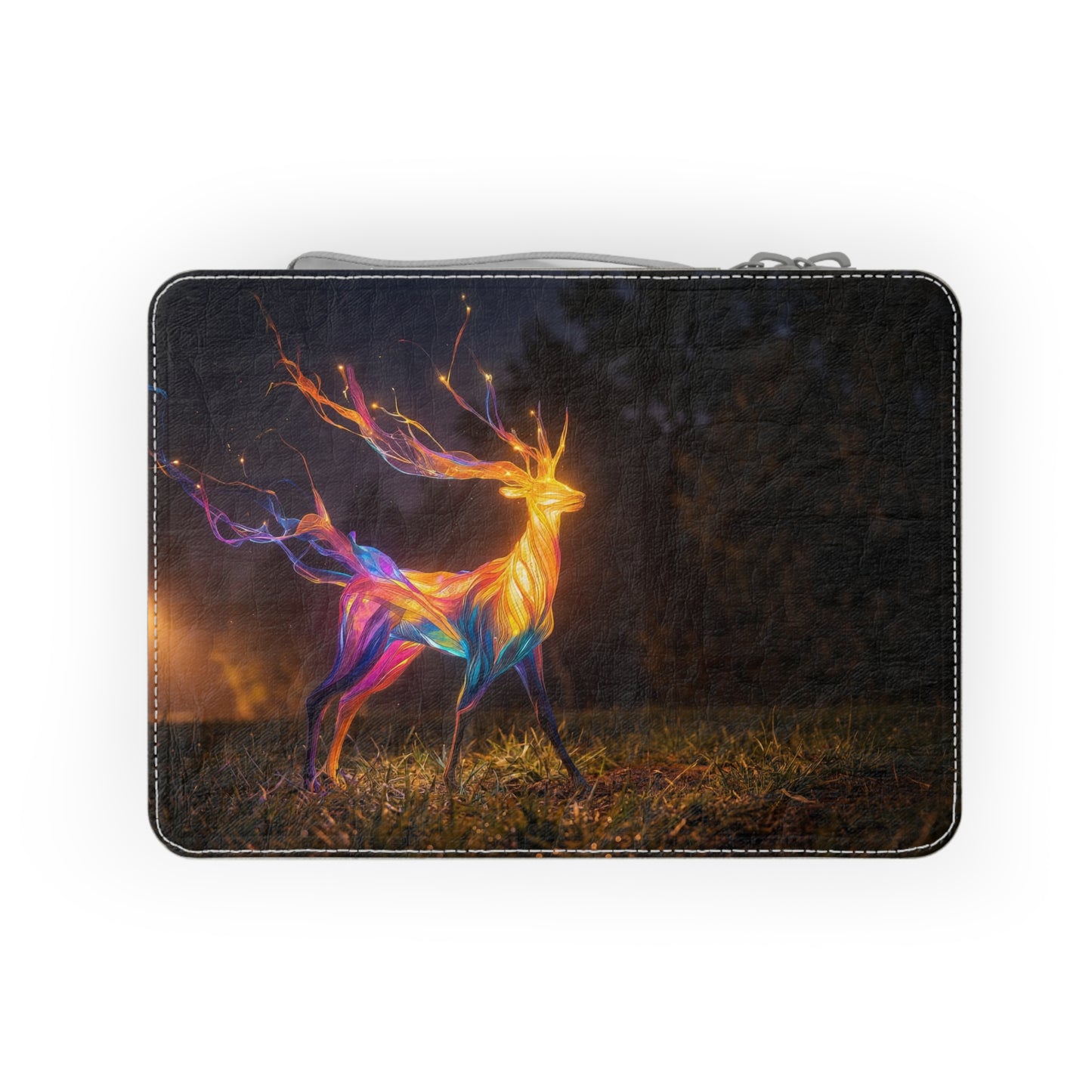 Chromatic Stag Paper Lunch Bag – Twilight Rainbow Guardian